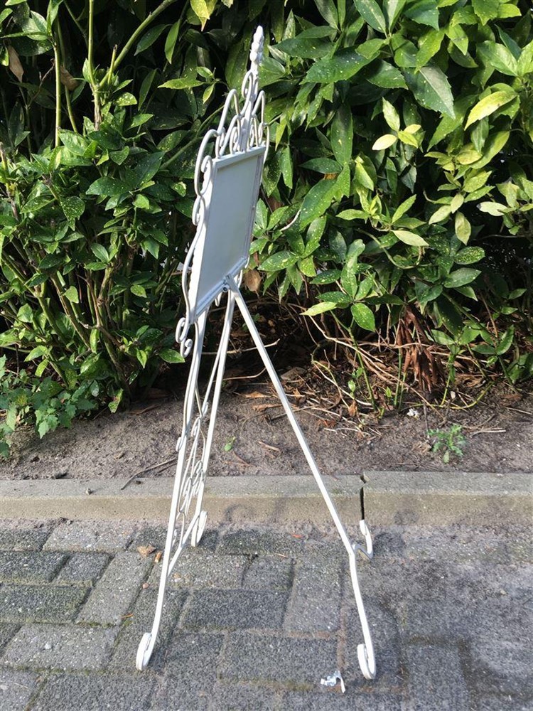 Welkom bord metaal met standaard-wit-dirigent-krijtbord - Afbeelding 2