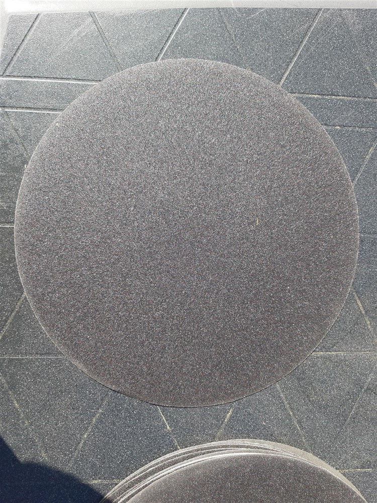 P80 waterproof schuur schijf 380mm zwart met klitteband - Afbeelding 2