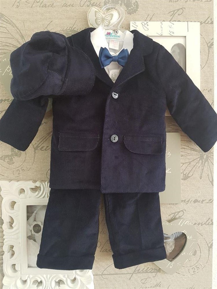 NIEUW blauw baby kostuumpje bruidsjonker kleding doop Samuel - Afbeelding 3