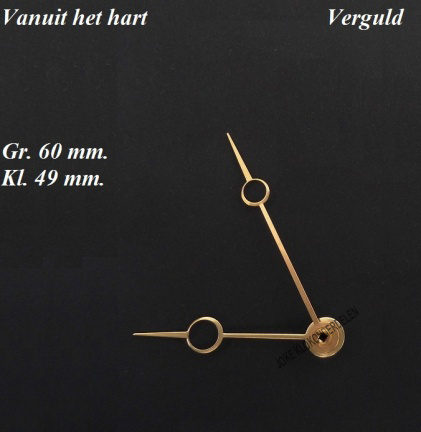 Brequet wijzers Franse pendule = Verguld =30037