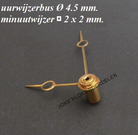 Brequet wijzers Franse pendule = Verguld =30037 - Afbeelding 2