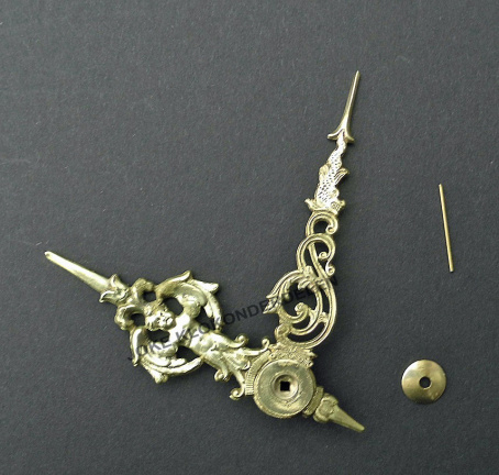 = Wijzers grote Franse pendule =37408 - Afbeelding 3
