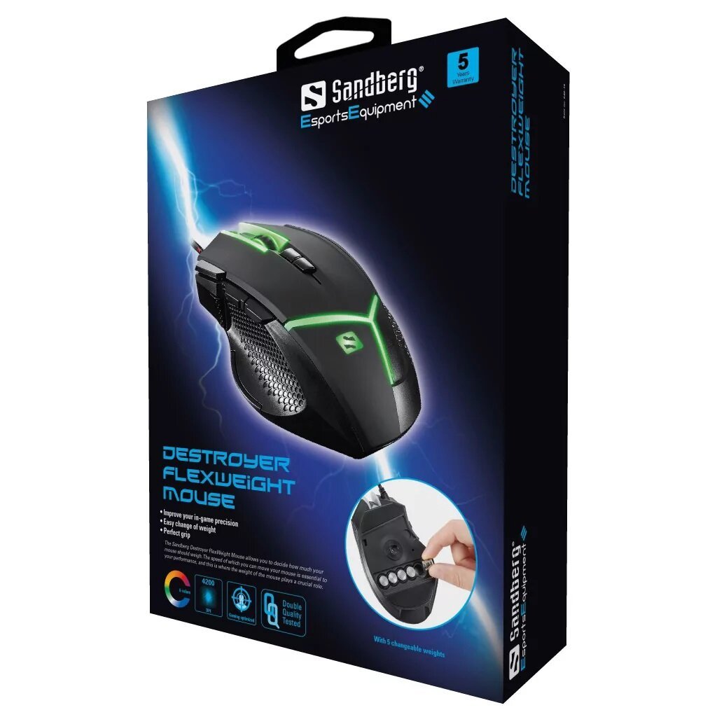 Destroyer FlexWeight Mouse comfortabel bij lange gamesessies - Afbeelding 5