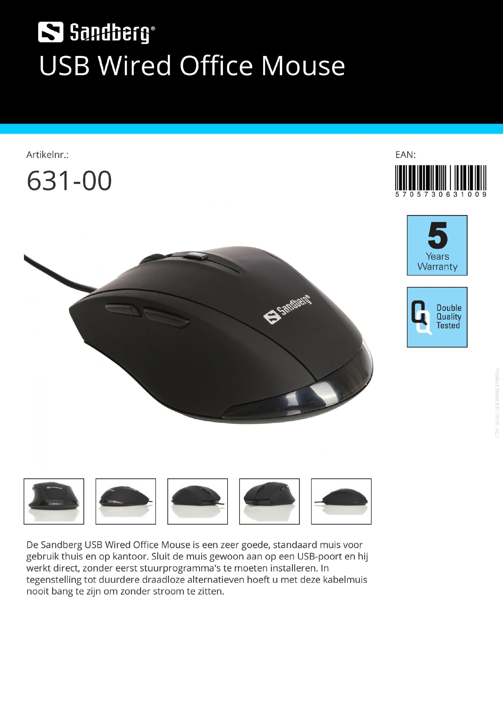USB Wired Office Mouse standaard muis thuis en kantoor