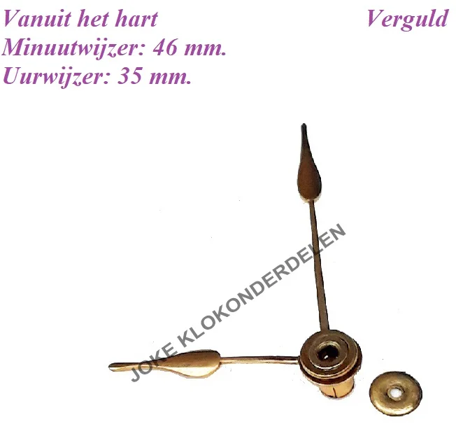 = Wijzers Franse pendule = Verguld =42530