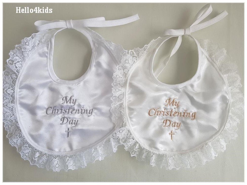 witte doop deken heilig kruis doopdeken doopkleding - Afbeelding 4