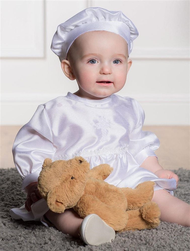 witte doop deken heilig kruis doopdeken doopkleding - Afbeelding 8