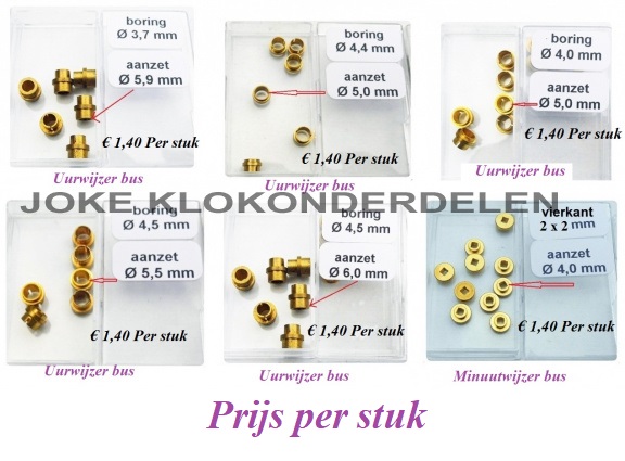 = Uur / Minuut wijzer bus = nieuw =35123