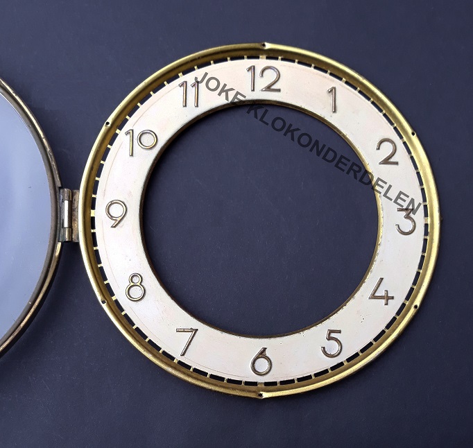 = Pendule deur / wijzerplaat = bol glas=41830 - Afbeelding 2