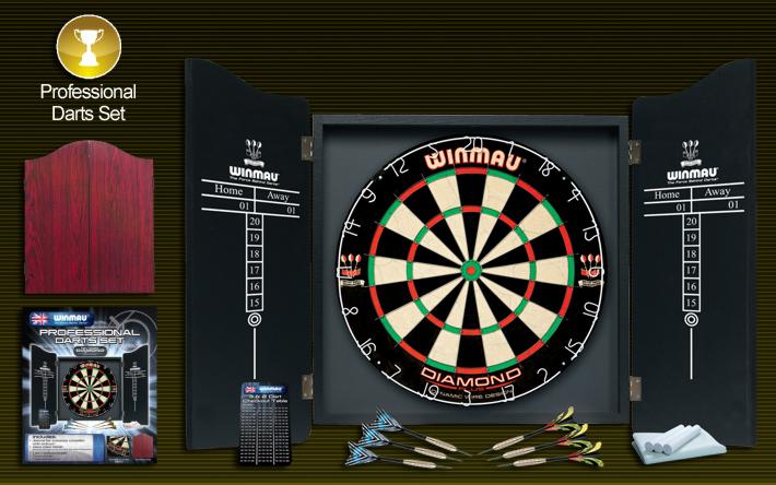 Dartcabinet Winmau PDS sniper met dartbord en pijlen - nr. 1