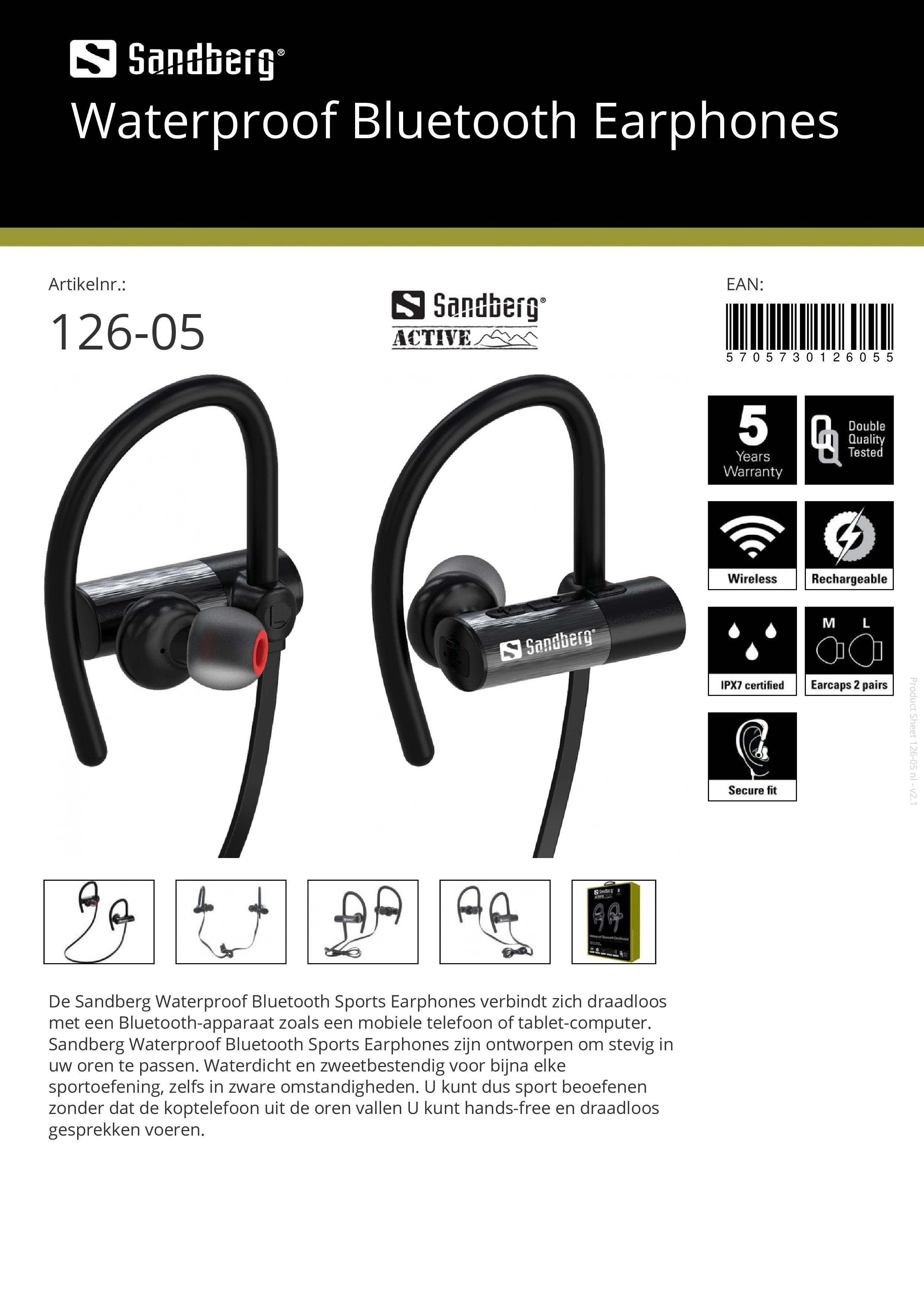 Waterproof Bluetooth Earphones