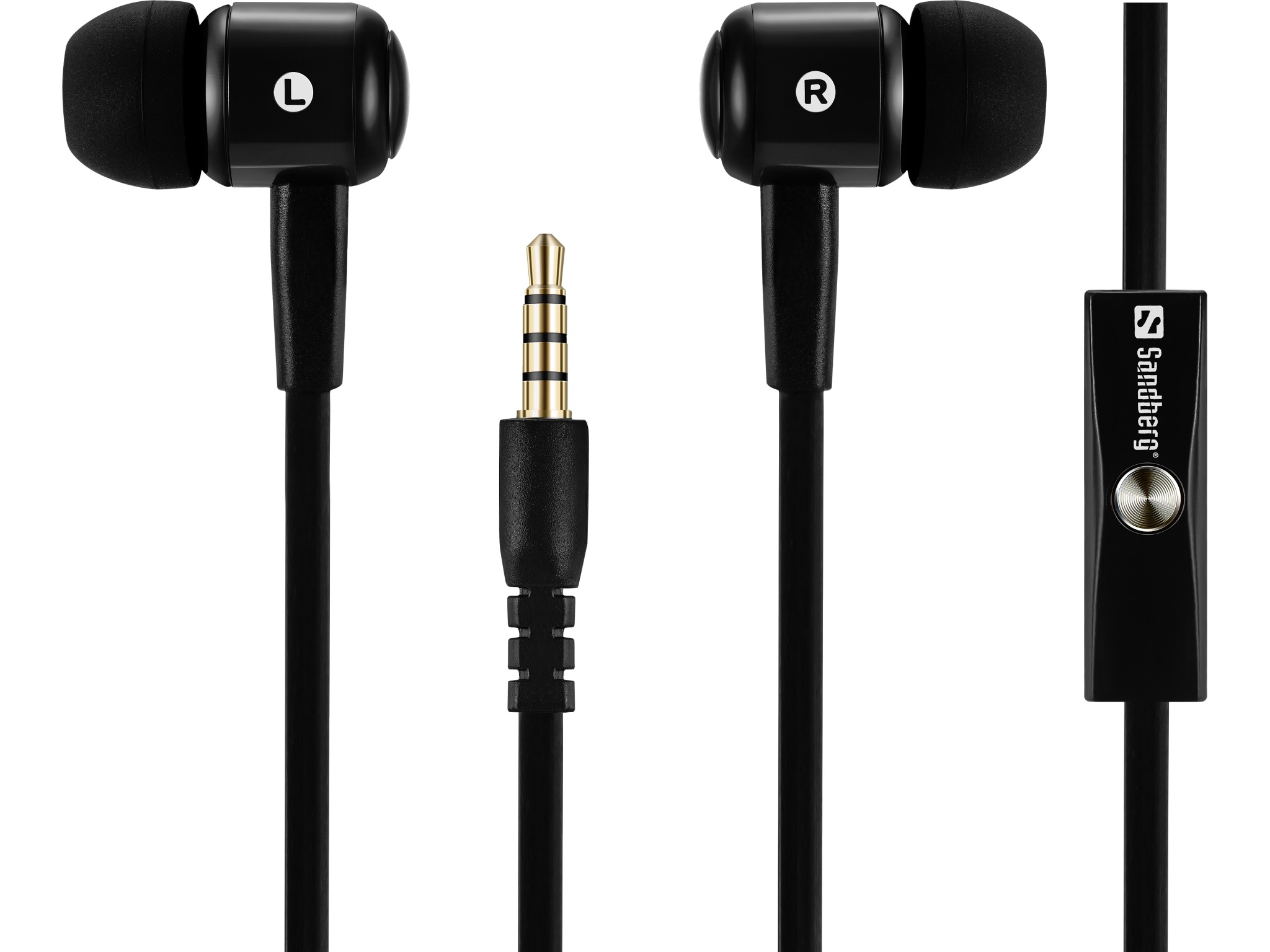 Speak’n Go In-Earset Black stijlvolle headset microfoon en opnameknop - Afbeelding 2