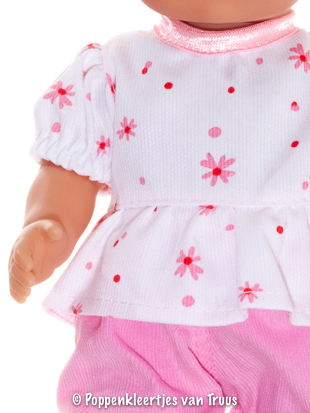 Baby Born Badpopje 32 cm Topje met broekje roze/wit - Afbeelding 2