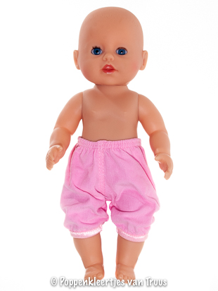 Baby Born Badpopje 32 cm Topje met broekje roze/wit - Afbeelding 3