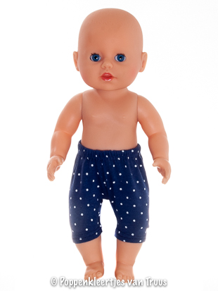 Baby Born Badpopje 32 cm Topje en legging blauw/wit - Afbeelding 3