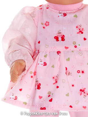 Baby Born Badpopje 32 cm Jurksetje roze/groene hartjes - Afbeelding 2