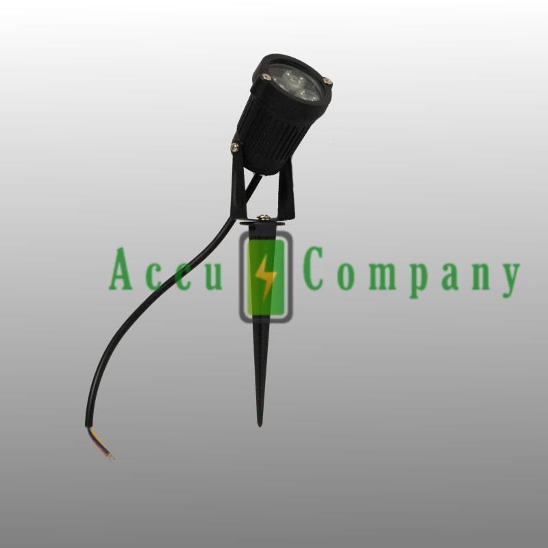 3 LED Tuinspot 220 volt met grondpin - nr. 1
