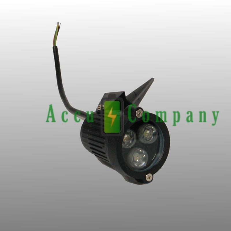 3 LED Tuinspot 220 volt met grondpin - Afbeelding 2