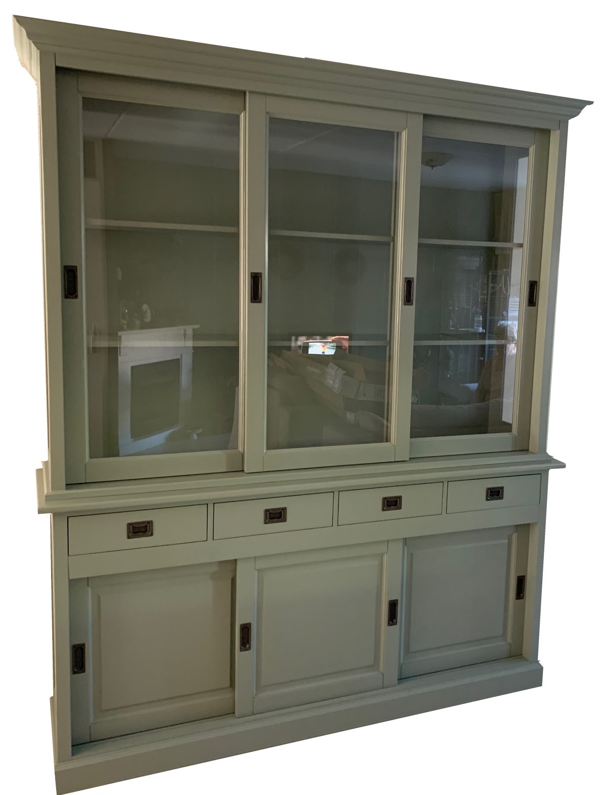 Buffetkast Jubbega Engels groen - groen 180 x 50/40 x 220 - nr. 1