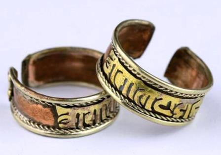 Ring van Koper met mantra - nr. 1