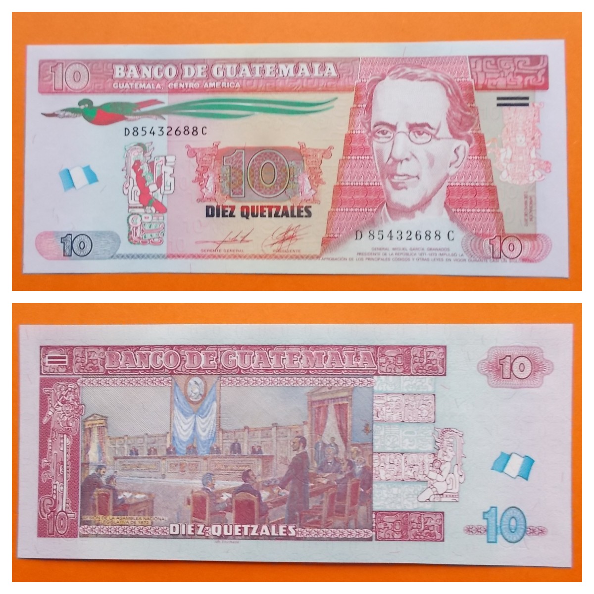 Guatemala 10 Quetzales p-123c 2012 UNC - nr. 1