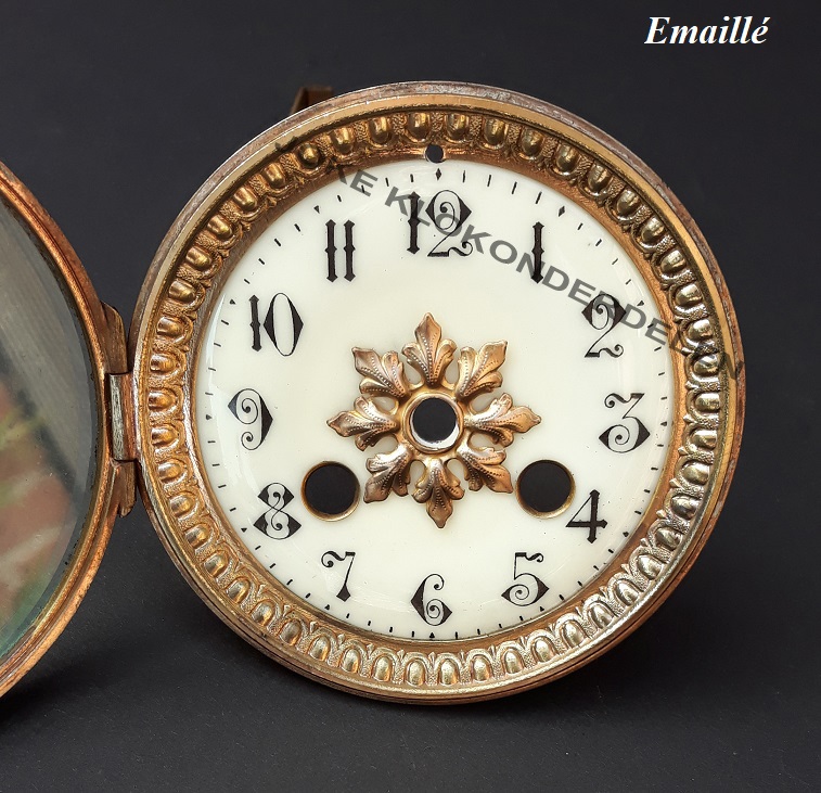 = Pendule deur / wijzerplaat = geslepen glas =42629 - Afbeelding 2