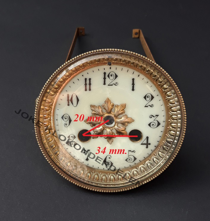 = Pendule deur / wijzerplaat = geslepen glas =42629 - Afbeelding 3