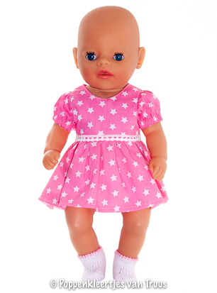 Baby Born Soft 36 cm Jurksetje roze/sterren