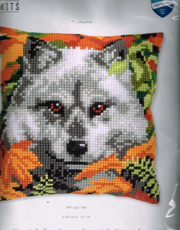 VERVACO BORDUURPAKKET KUSSEN, WOLF 066