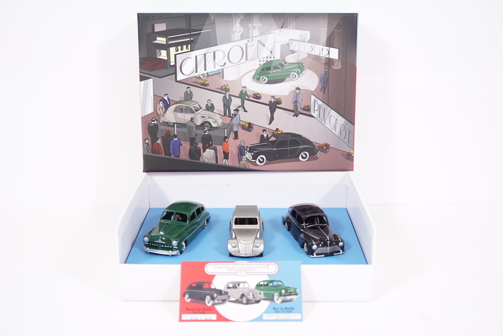 1:43 Norev Set Salon de Paris 1949 Citroën Peugeot Ford