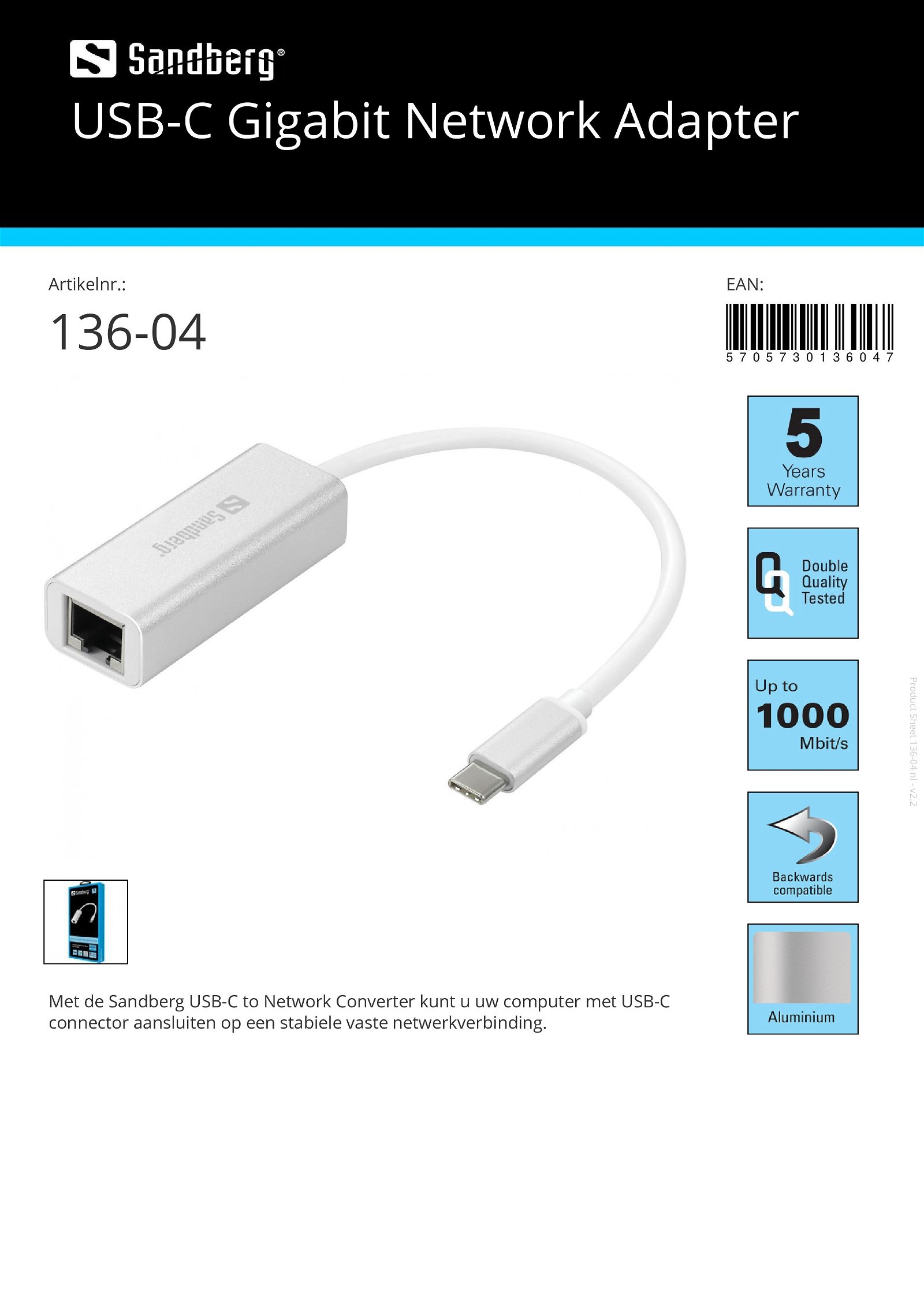 USB-C Gigabit Network Adapter