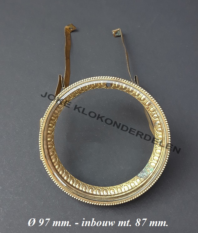 = Franse pendule deur = geslepen vlak glas =42753