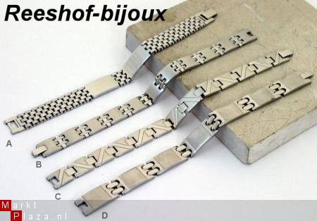 Mooie Edelstalen (RVS) armband (C)