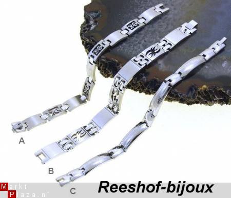 ACTIE: Mooie Edelstalen (RVS) armband (B) - nr. 1